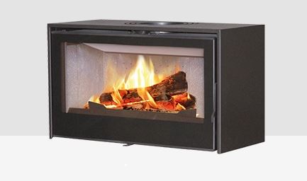 Poêle à bois Rio, acier noir, 9 kW